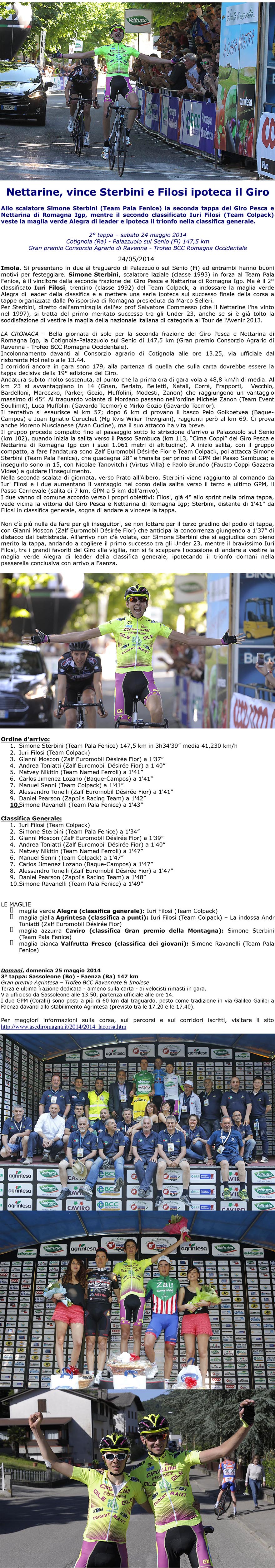 1a tappa Giro Nettarine di ROmagna